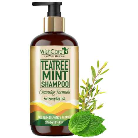 Buy WishCare Tea Tree Mint Shampoo - Anti Dandruff Shampoo - Cleansing Formula (300 ml) - Purplle