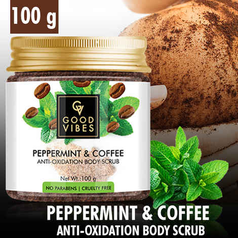 Buy Good Vibes Anti-Oxidant Body Scrub - Peppermint & Coffee (100 gm) - Purplle