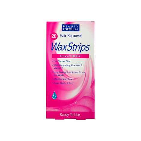 Buy Beauty Formulas Hair Removal Wax Strips Legs & Body (20 pcs) - Purplle