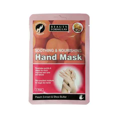 Buy Beauty Formulas Soothing & Nourishing Hand Mask Peach Extract & Shea Butter 1 Pair - Purplle