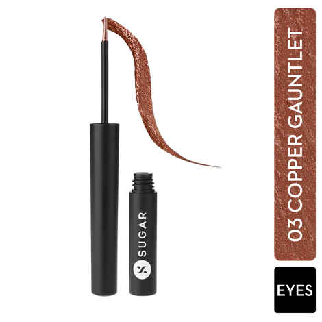 Buy SUGAR Cosmetics Eye Dared You So! Metallic Eyeliner - 03 Copper Gauntlet (Metallic Darkened Copper) - Purplle