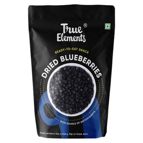 True Elements Dried Blueberries Anti ageing, Rich in antioxidants(125 g)