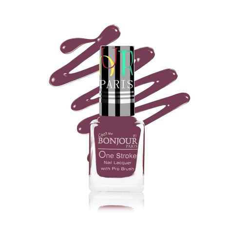 Bonjour Paris Coat Me Satin Matte Finish Long Lasting Nail Polish with Quick Dry Formulation, Light Grapes - Purple( 9 ml)