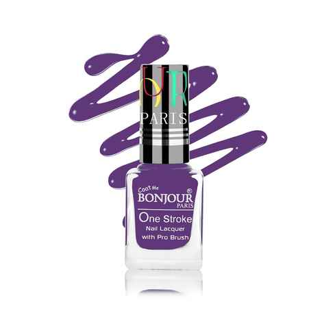 Bonjour Paris Coat Me Satin Matte Finish Long Lasting Nail Polish with Quick Dry Formulation, Purple( 9 ml)