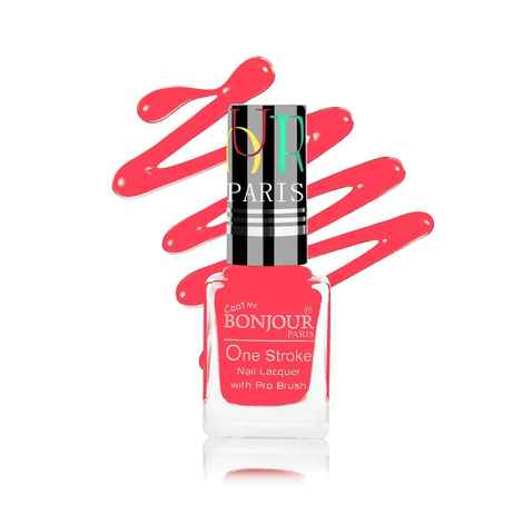 Bonjour Paris Coat Me Satin Matte Finish Long Lasting Nail Polish with Quick Dry Formulation, Deep Pink( 9 ml)