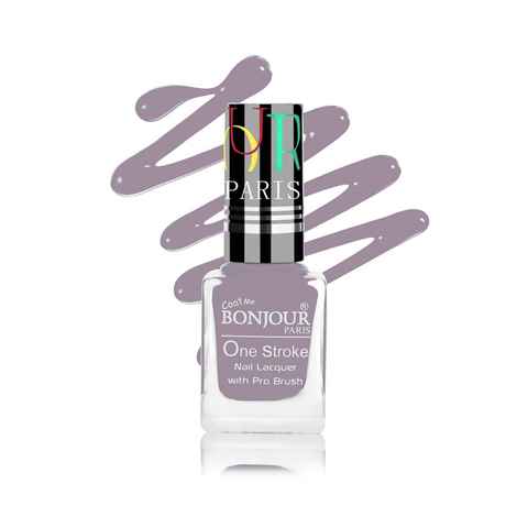 Buy Bonjour Paris Coat Me French Finish Long Lasting Nail Polish with Quick Dry Formulation, Light Grey( 9 ml) - Purplle