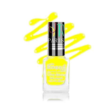 Buy Bonjour Paris Coat Me Flourescent Neon Satin Matte Finish Long Lasting Nail Polish with Quick Dry Formulation, Neon Yellow( 9 ml) - Purplle