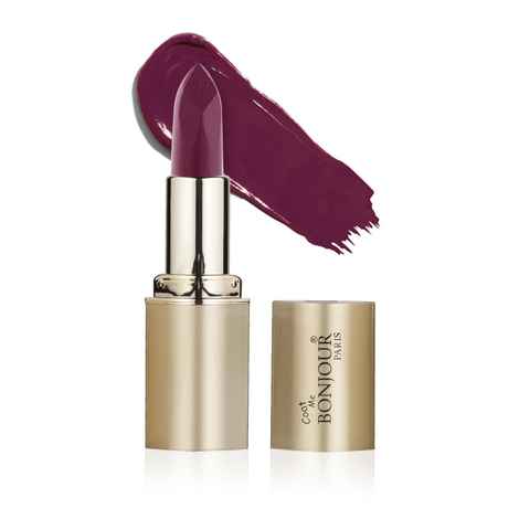 Buy Bonjour Paris Coat Me Creme Lipstick Vitamin E Enriched Long Stay Super Smooth and Soft, Dark Grape - Purple (4.2 g) - Purplle