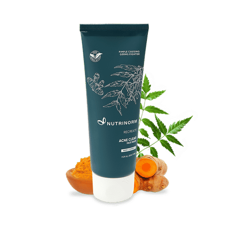 Buy NUTRINORM Acne Clear Face Wash - Neem & Turmeric Face Wash for Pimple Control | Paraben Free | Silicon free | Soap Free - Purplle