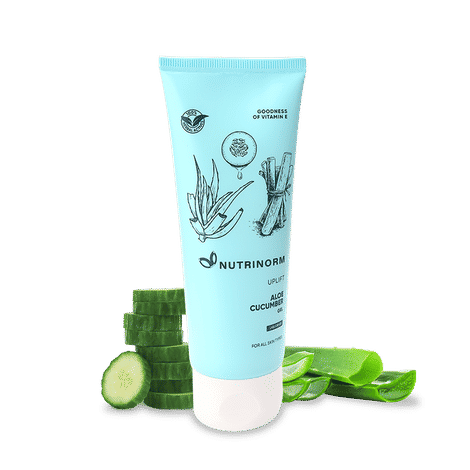 Buy NUTRINORM Aloe Vera Gel - Cucumber & Licorice Moisturizing Gel | Soothing & Repair Gel for Face - Purplle