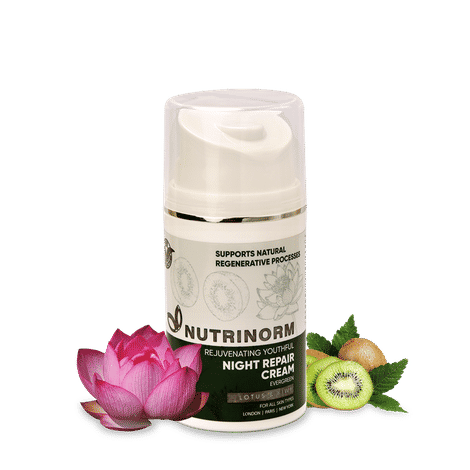 Buy NUTRINORM Night Repair Cream - Anti Aging, Kiwi and Lotus | Reduces Fine Lines & Wrinkles | Youthful & Moisturised Skin | Paraben free - Purplle