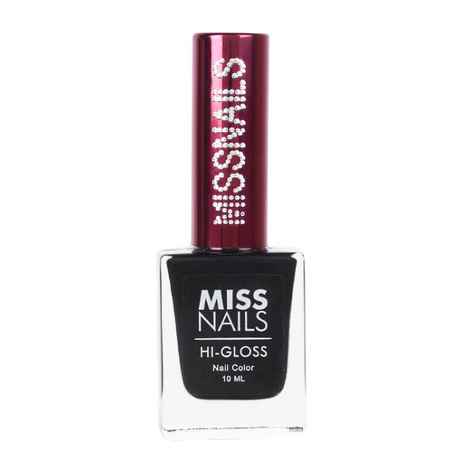 Buy Miss Nails Nail Paint Hi-Gloss 19 Olive Black (10 ml) - Purplle