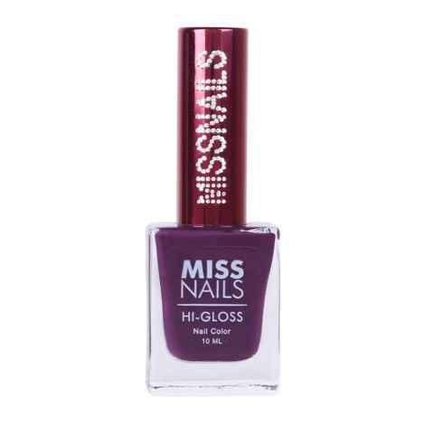 Buy Miss Nails Nail Paint Hi-Gloss 77 Purple Rain (10 ml) - Purplle