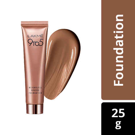 Buy Lakme 9 To 5 Weightless Mousse Foundation - Warm Mocha (25 g) - Purplle