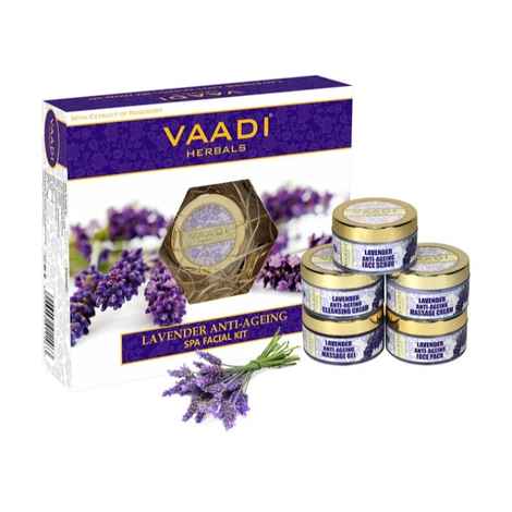 Buy Vaadi Herbals Lavender Anti-Ageing Spa Facial Kit With Rosemary Extract (270 g) - Purplle