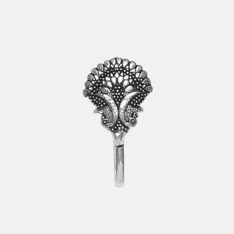 Buy Ferosh Arnit Oxidised Silver Nose Pin - Purplle