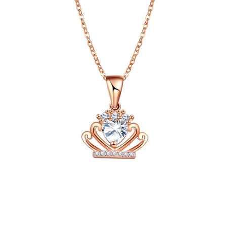 Buy Ferosh Dainty Rose Gold Crown Pendant - Purplle
