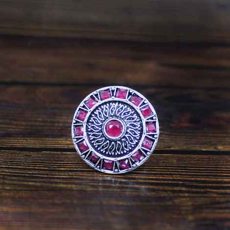 Buy Ferosh Amira Pink Stone Statement Ring - Purplle