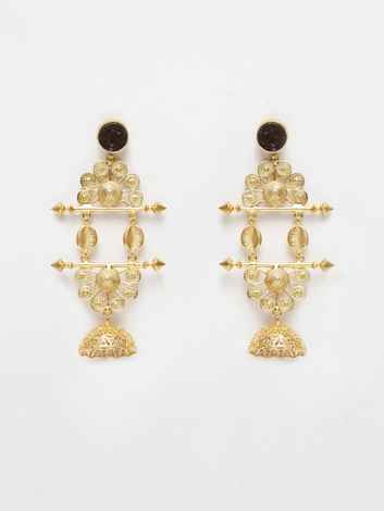 Buy Ferosh Gold Galore Indo-Western Drop Earrings - Purplle