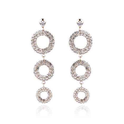 Buy Ferosh Maeby Crystal Circular Layered Earrings - Purplle