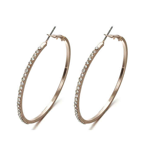 Buy Ferosh Classy Rose Gold Hoop Earrings - Purplle
