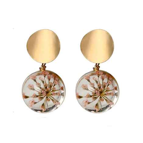 Buy Ferosh Golden Japenese Earrings - Purplle