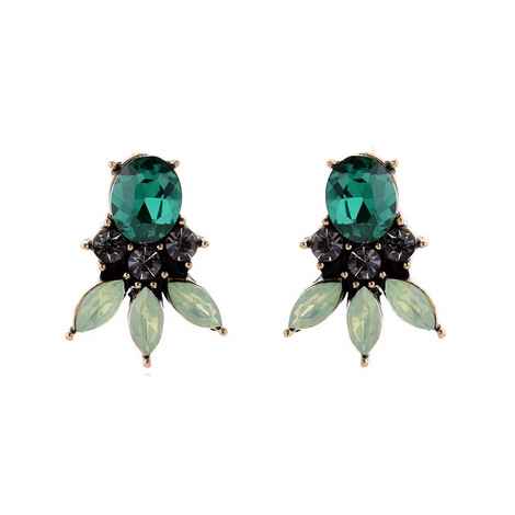 Buy Ferosh Atiya Crystal Green Earrings - Purplle