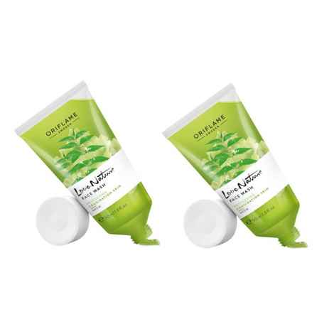 Buy Oriflame Love Nature Face Wash Neem 50ml (Pack of two - (100 ml)) - Purplle