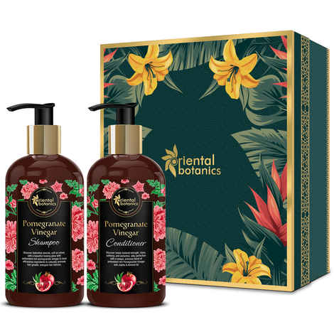 Buy Oriental Botanics Pomegranate Vinegar Shampoo + Pomegranate Vinegar Conditioner (300 ml) each - Purplle