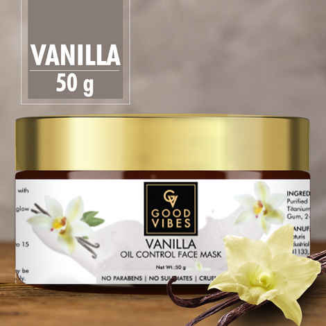 Buy Good Vibes Oil Control Face Mask - Vanilla (50 gm) - Purplle