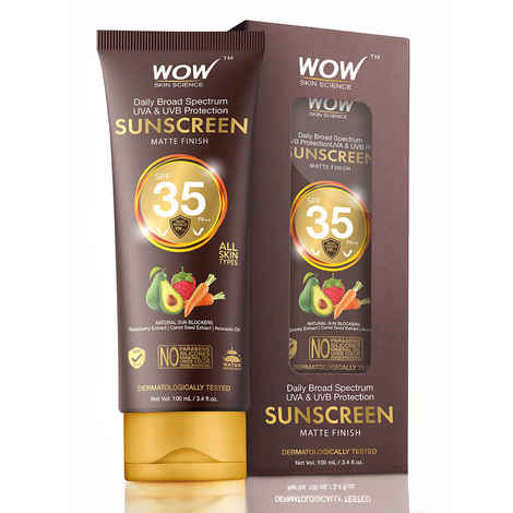 WOW Skin Science Matte Finish Sunscreen SPF 35 PA++ UVA & UVB Protection (100 ml)
