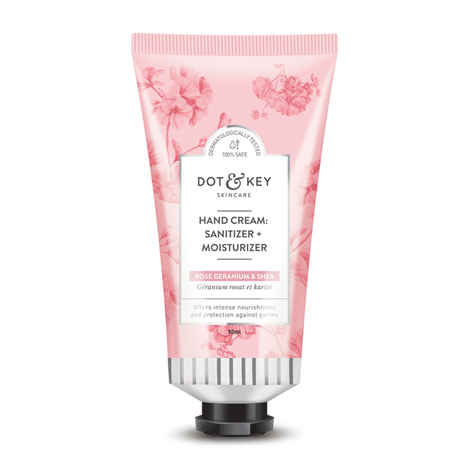 Buy Dot & Key Hand Cream : Sanitizer + Moisturizer (Rose Geranium & Shea) (50 ml) - Purplle