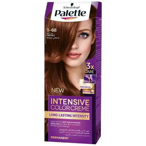 Buy Schwarzkopf Palette Intensive Color Cream Long Lasting Intensity 5-68 Medium Chestnut (110 ml) - Purplle