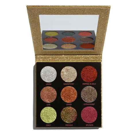 Buy Makeup Revolution Pressed Glitter Palette Midas Touch (10.8 g) - Purplle