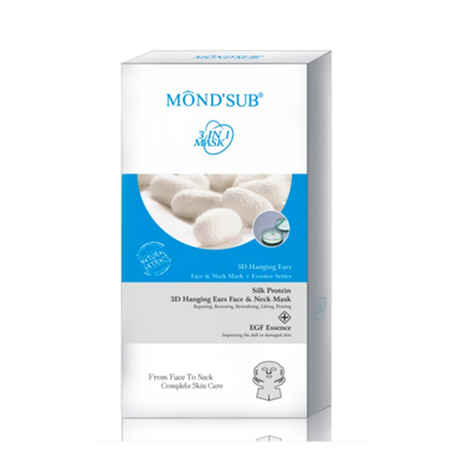 Buy Mond'Sub Silk Protein 3D Hanging Ears Face & Neck Mask Pack Of 5 - Purplle