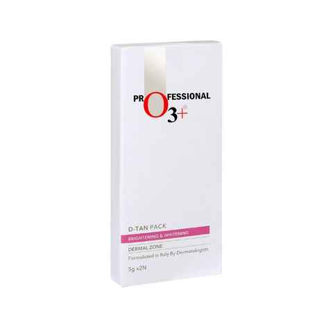 O3+ D-Tan Pack for Instant Skin Brightening and Lightening Benefits Infused with Mint and Eucalyptus Oil - Suitable for All Skin Types (5g X 2Pcs)
