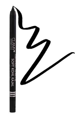 Clamy Soft Kohl Kajal (Non Transfer, 100% Waterproof, Jet Black)