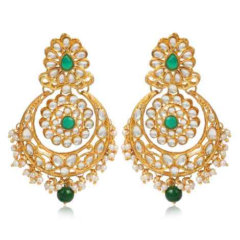 Buy Karatcart GoldPlated Fashion Chandbali Stylish Fancy Party Wear Earrings For Women - Purplle