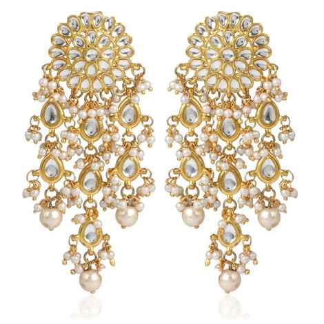 Buy Karatcart GoldPlated Fashion Chandbali Dangler Stylish Fancy Earrings For Women - Purplle
