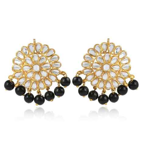 Buy Karatcart GoldPlated Black Fashion Fancy Party Wear Stud Earrings For Women - Purplle