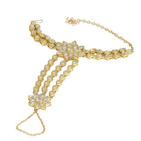 Buy Karatcart GoldPlated Kundan Hathphool for Women - Purplle