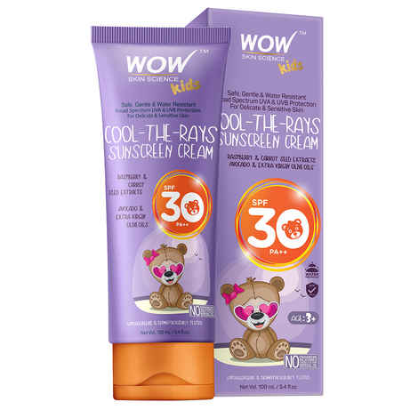 Buy WOW Skin Science Kids Cool-the-Rays Sunscreen Cream - SPF 30+ PA+++ (100 ml) - Purplle