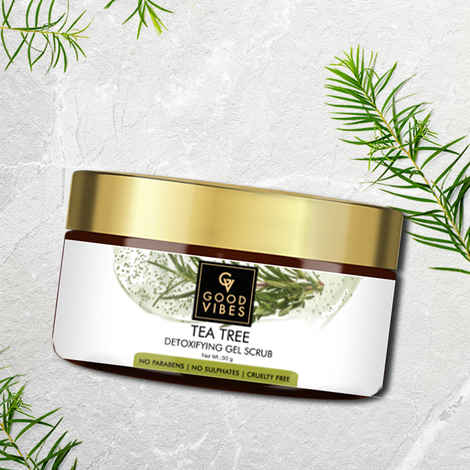 Buy Good Vibes Detoxifying Gel Scrub - Tea Tree (50 gm) - Purplle