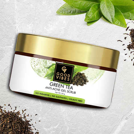 Buy Good Vibes Anti-Acne Gel Scrub - Green Tea (50 gm) - Purplle