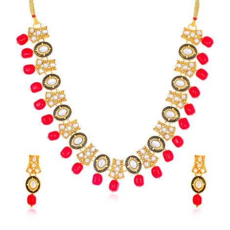 Buy Sukkhi Trendy Gold Plated Necklace Set for Women - N81898 - Purplle