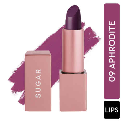 Buy SUGAR Cosmetics Mettle Matte Lipstick - 09 Aphrodite Superior Pigmentation, Ultra-Light, Smooth Silky Lips - Purplle