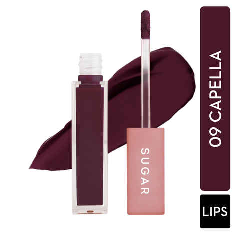 Buy SUGAR Cosmetics Mettle Liquid Lipstick for Women | Highly Pigmented | Transferproof & Long Lasting | 7ml - 09 Capella (Dark Plum) - Purplle