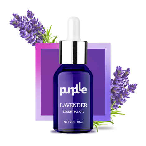 Buy Purplle Essential Oil - Lavender | Quick Absorption | All Skin Types | Anti-acne | Multi-use | Calming | Nourishing (10 ml) - Purplle