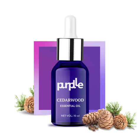 Buy Purplle Essential Oil - Cedarwood | Quick Absorption | All Skin Types | Anti-acne | Multi-use | Nourishing (10 ml) - Purplle