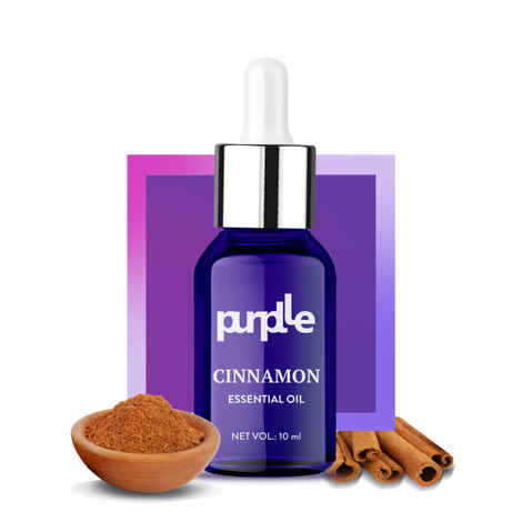 Buy Purplle Essential Oil - Cinnamon | Quick Absorption | All Skin Types | Anti-acne | Multi-use | Nourishing (10 ml) - Purplle